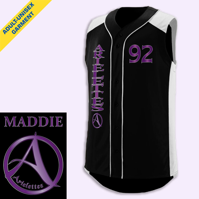 Arielettes Player 92 Custom Slugger Sleeveless Jersey, Size: S