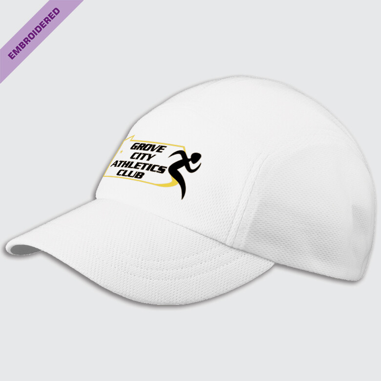 GCAC-EMB Ogio-brand Stride Mesh Cap, Color: White