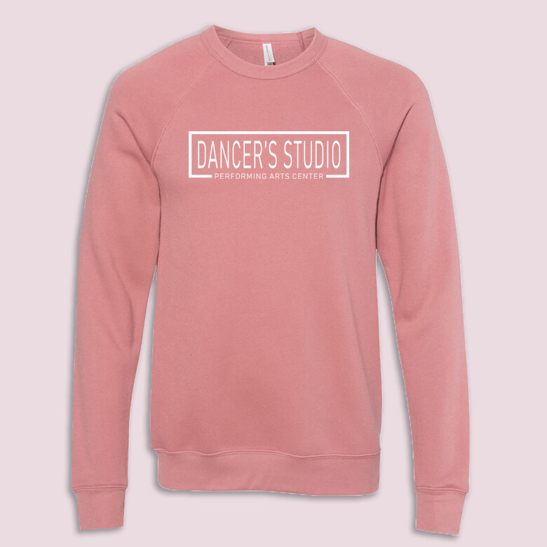 DS-PAC Sponge Fleece Crewneck, Color: Mauve, Size: Youth S