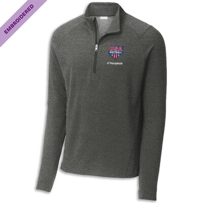 HP-EMB Sport-Tek® Sport-Wick® Flex Fleece 1/4-Zip, Color: Dark Heather Gray, Size: XS