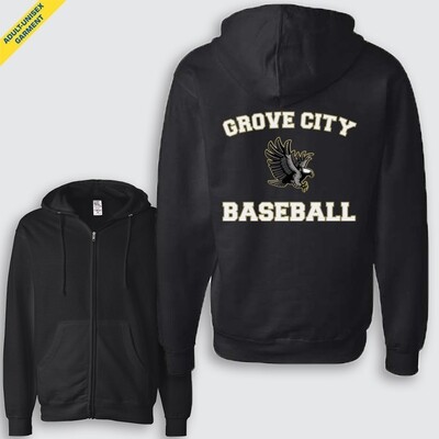 GC Baseball Varsity Eagle Midweight Full-Zip Hooded Sweatshirt
