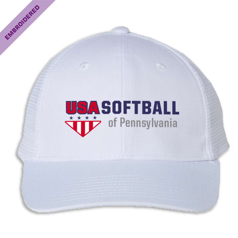 USA-P BK Edition Snap back trucker cap, Color: White