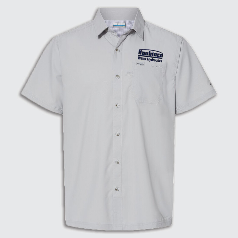 HAUH EMB Columbia - Slack Tide™ Camp Shirt, Color: Grey, Size: S