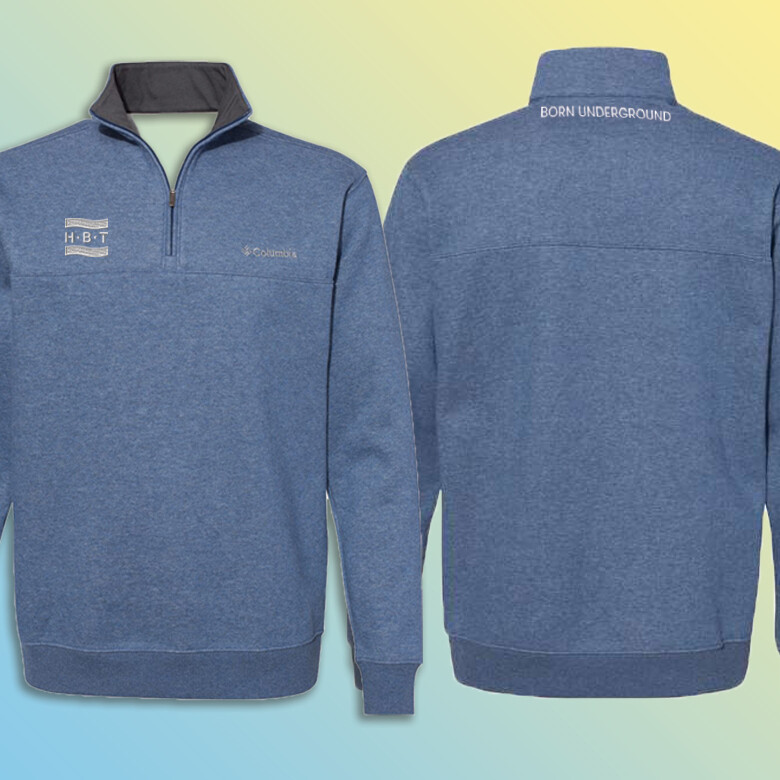 HBT EMB Columbia Half-Zip Sweatshirt, Size: S
