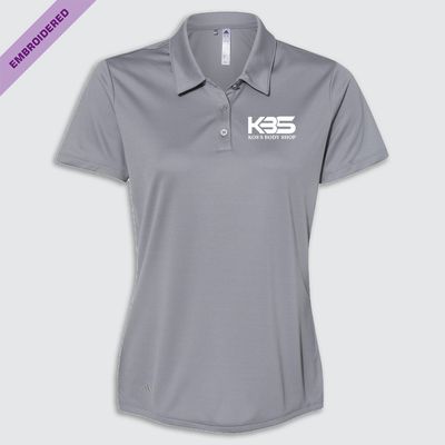 KBS EMB Adidas Women&#39;s Performance Polo, Color: Grey, Size: S