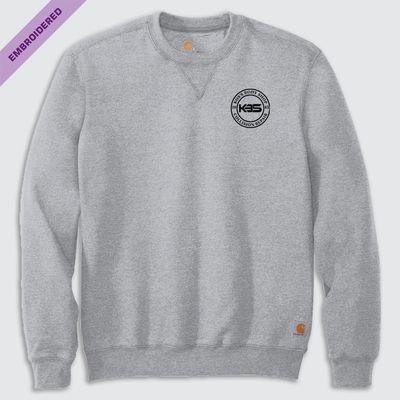 KBS Circle EMB Carhartt Crewneck, Color: Heather Gray, Size: S