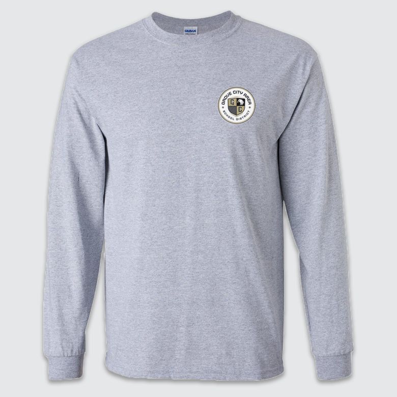 GCASD-Seal Long Sleeve Cotton T-shirt, Color: Grey, Size: S