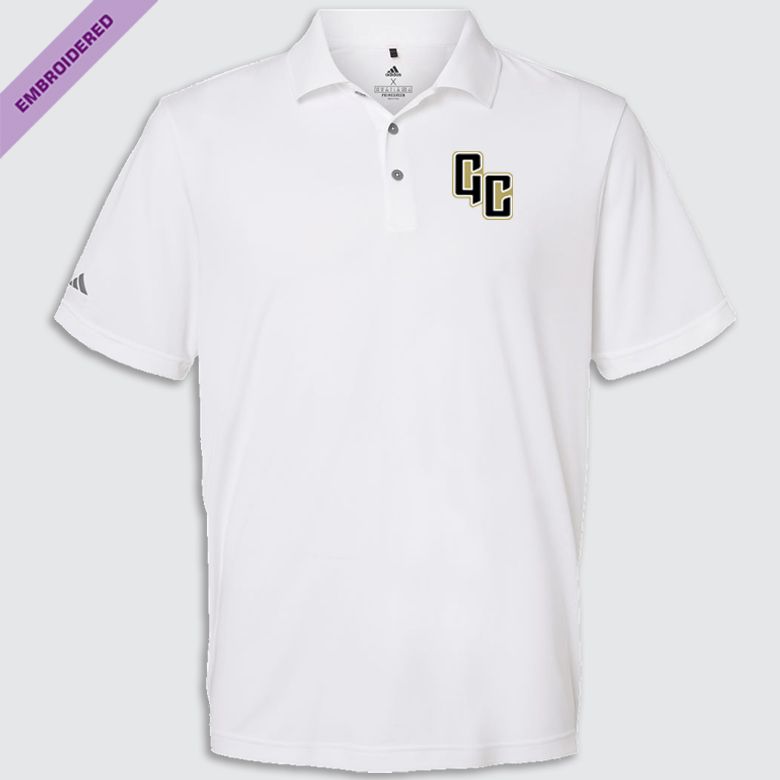 GC-EMB Adidas Polo Shirt, Color: White, Size: S