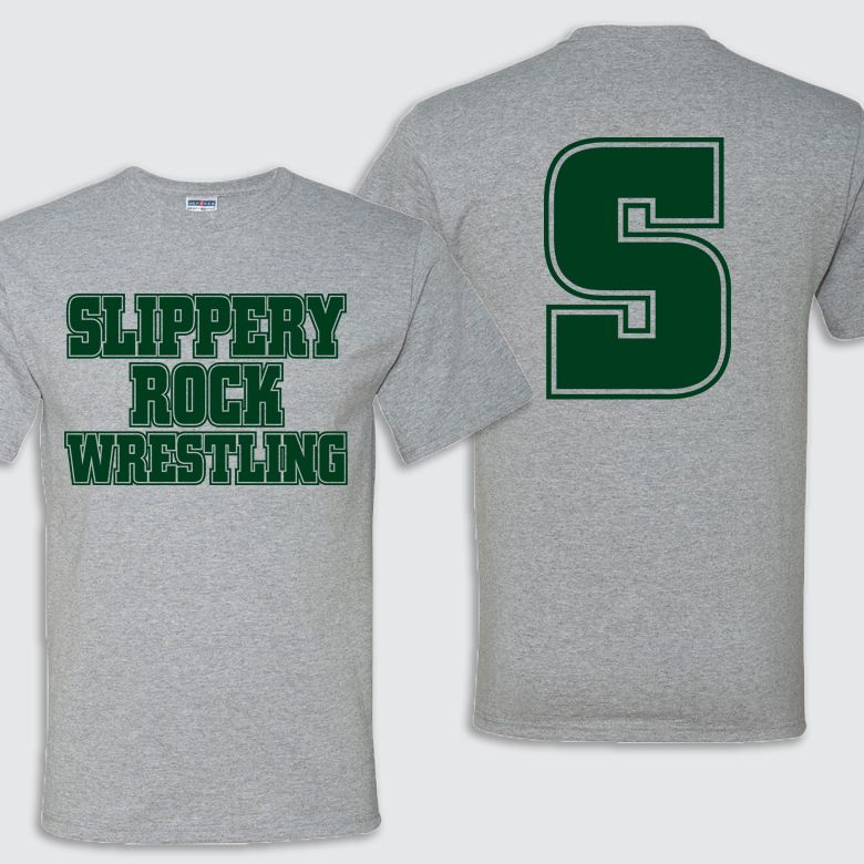 Slippery Rock Wrestling &quot;S&quot; 50/50 Short-Sleeve Tee