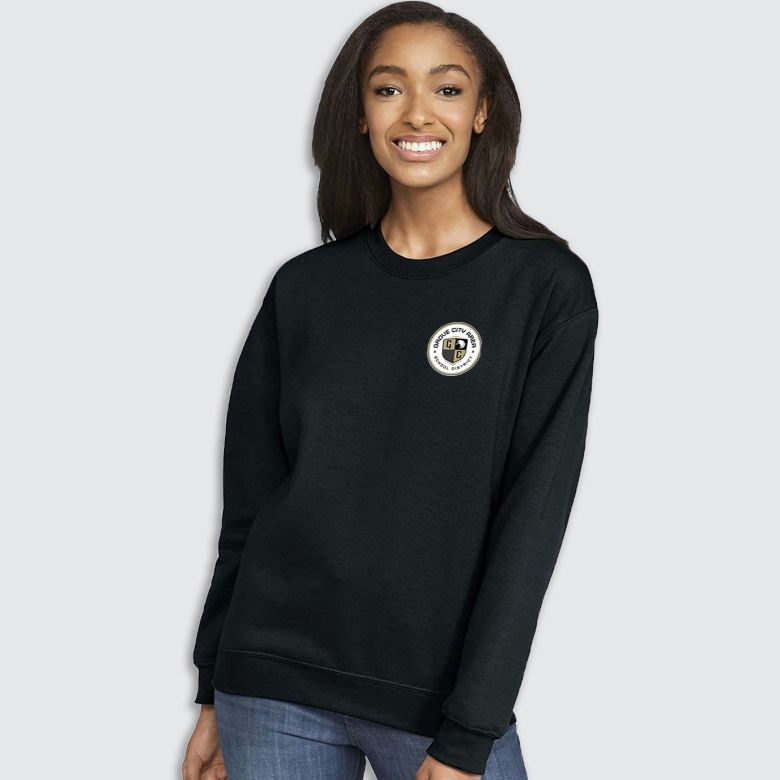 GCASD-Seal Softstyle® Midweight Crewneck Sweatshirt, Color: Black, Size: S