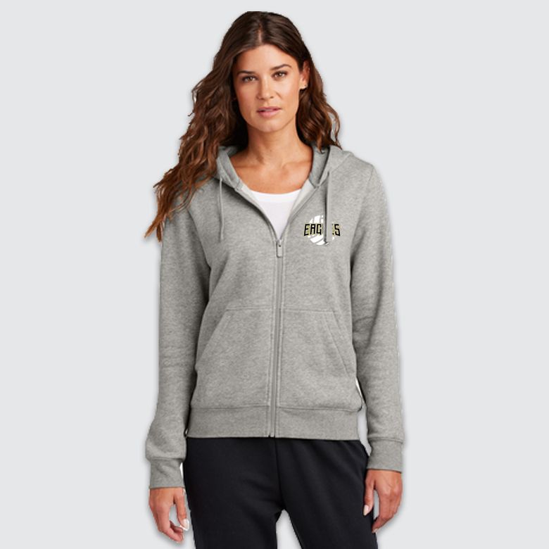 GCVB Nike Ladies Club Fleece Full-Zip Hoodie, Color: Grey, Size: S