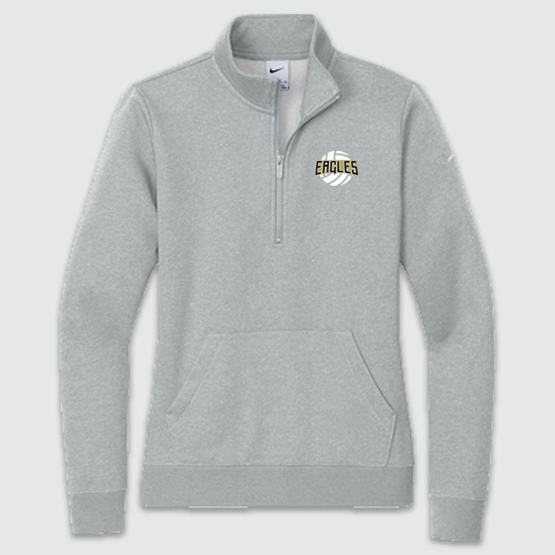 GCVB Nike Ladies Club Fleece 1/2-Zip, Color: Grey, Size: S