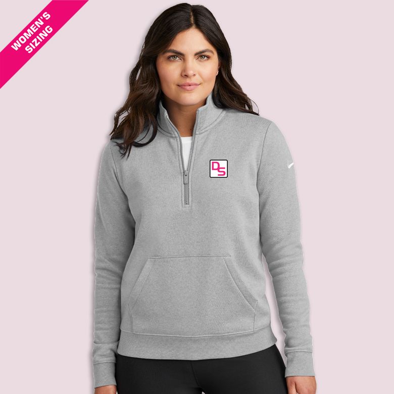 DS-button Logo NIKE Women's Club Fleece Half-zip