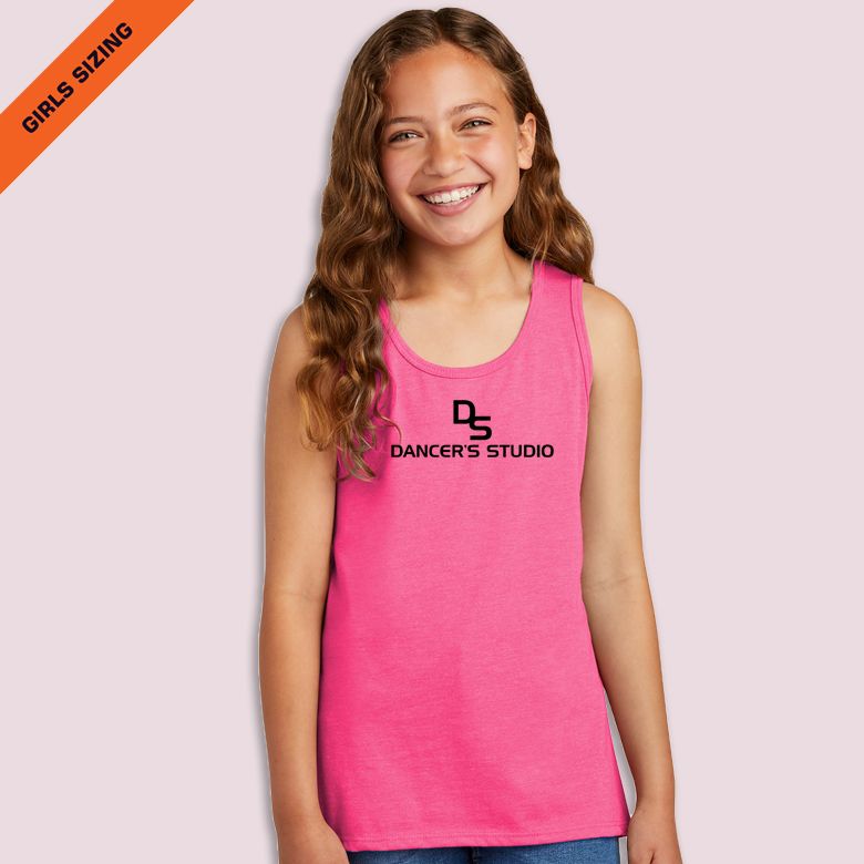 DS Dancer&#39;s Studio Girls&#39; V.I.T. Tank, Color: Fuchsia Frost, Size: XS