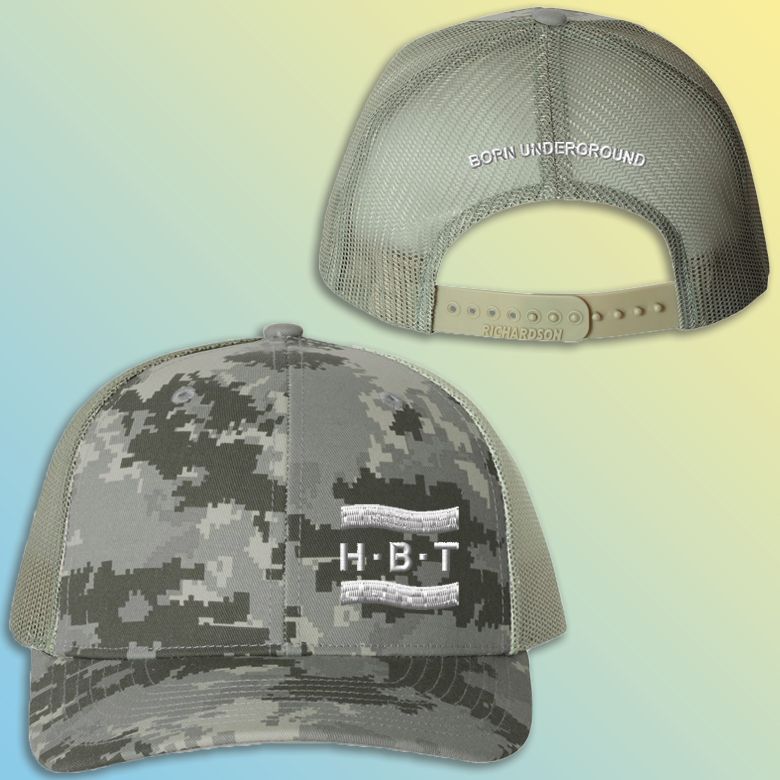 HBT-BU-EMB Richardson Printed Snapback Trucker Cap