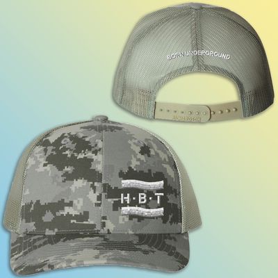 HBT-BU-EMB Richardson Printed Snapback Trucker Cap