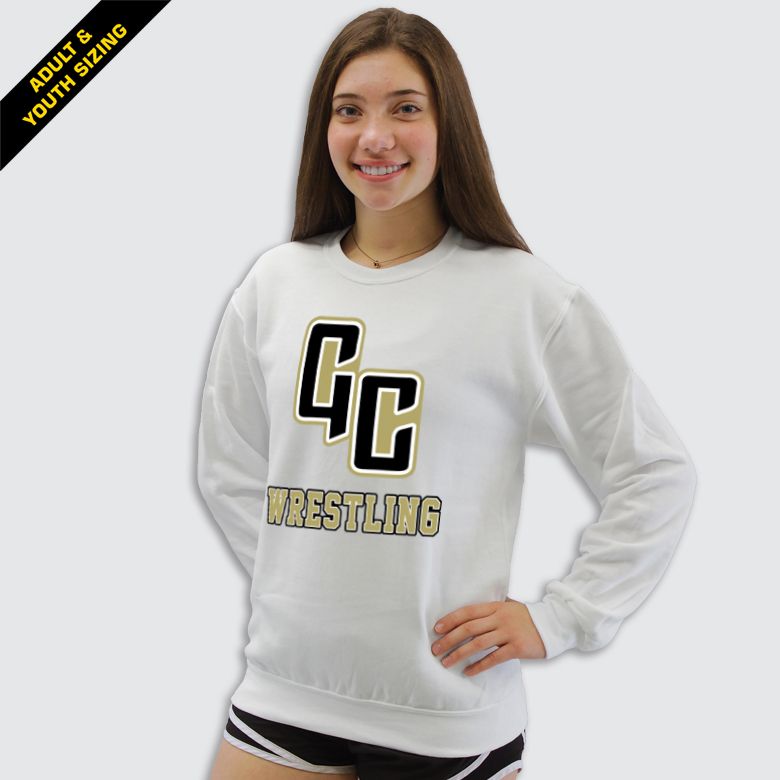 Big-GC Wrestling Crew Fleece, Color: White, Size: S