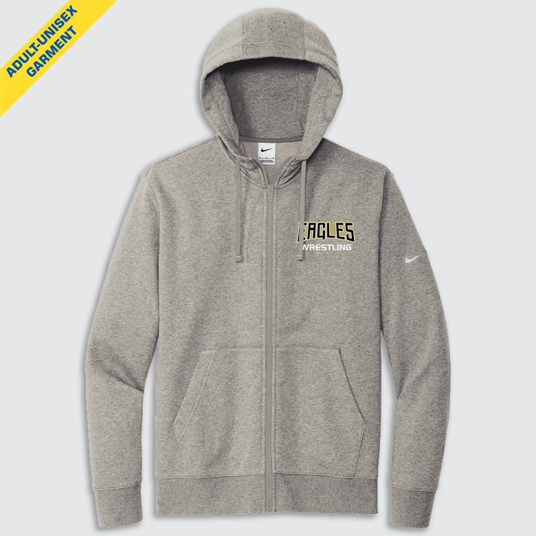Eagles Wrestling Nike Club Fleece Sleeve Swoosh Full-Zip Hoodie