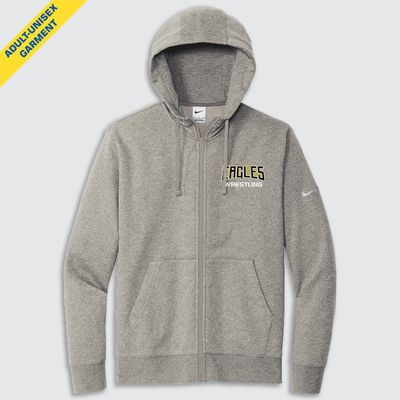 Eagles Wrestling Nike Club Fleece Sleeve Swoosh Full-Zip Hoodie
