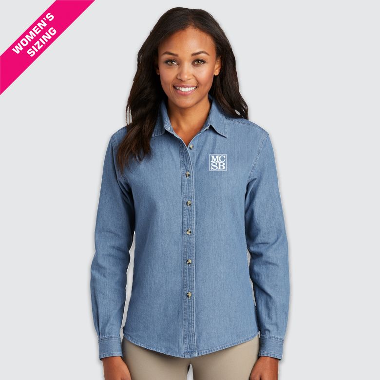 Women&#39;s Long Sleeve MCSB Denim Shirt
