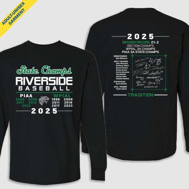 RHSP 2025 PIAA State Champs Long-sleeve tee, Size: S