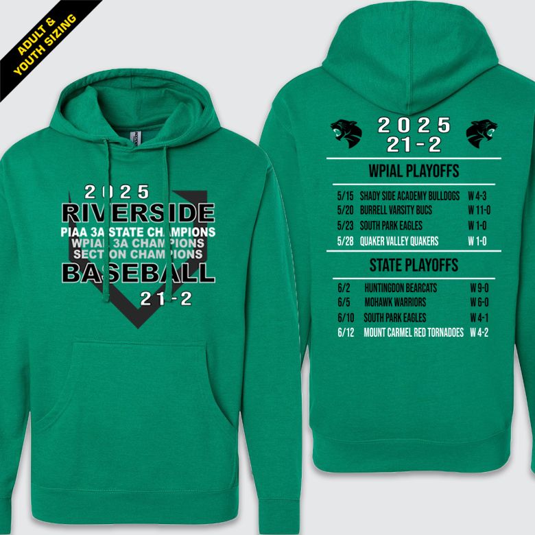 RHSP 2025 State Playoffs PO Hood, Size: S, Color: Green