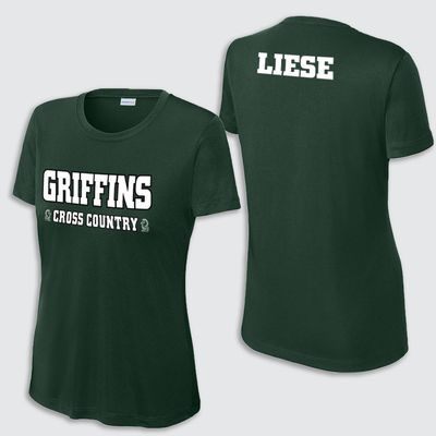 Griffins Cross Country Women&#39;s Custom Sport-Tek Short-sleeve Tee