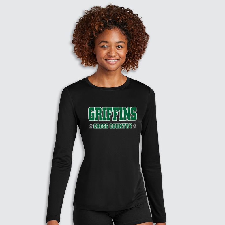 Griffins Cross Country Women&#39;s Sport-Tek Posi-UV Pro Long Sleeve Tee