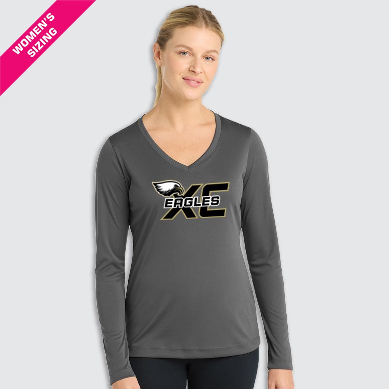 Eagles XC-SS Ladies LS Competitor Tech V-Neck Tee