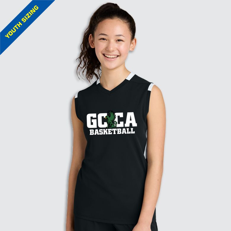 Baby Griffin B-Ball Sport-Tek® Youth Club Sleeveless V-Neck