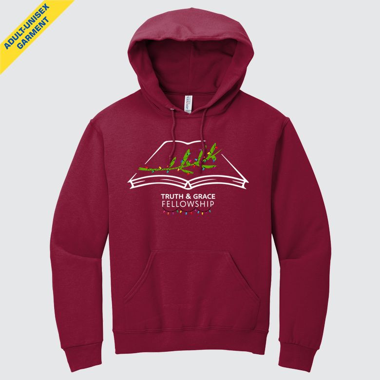 T&amp;G Christmas Lights NuBlend Hooded Sweatshirt (Cardinal Red)