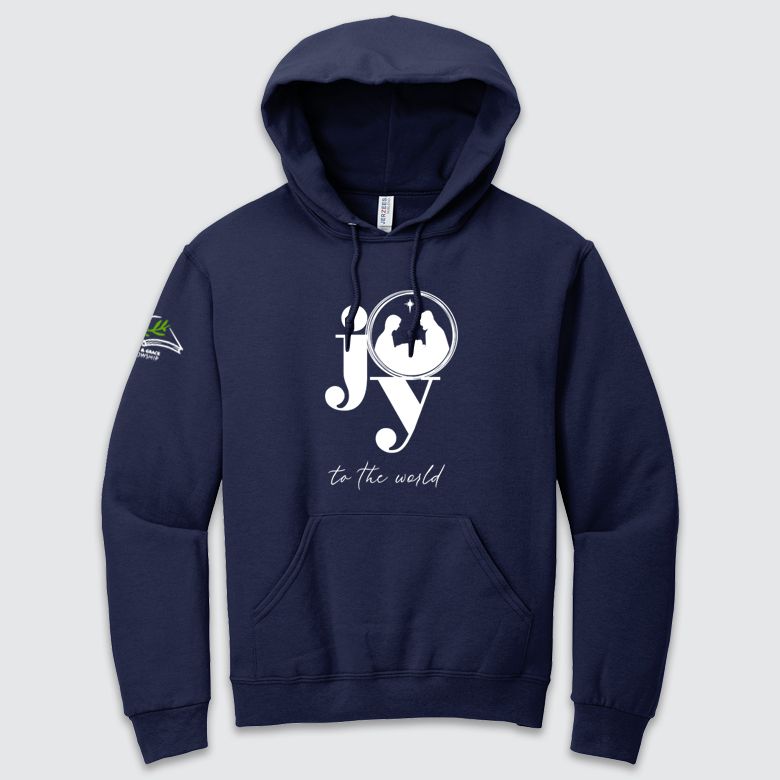 Joy to The World - T&amp;G Sleeve NuBlend Hooded Sweatshirt