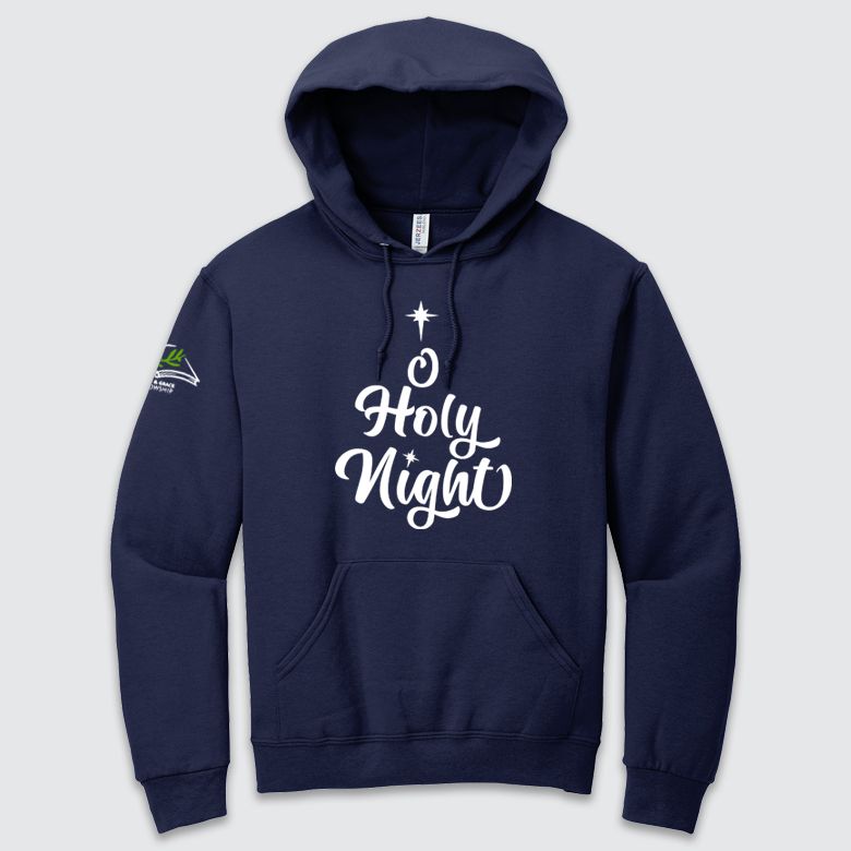 O Holy Night - T&amp;G Sleeve NuBlend Hooded Sweatshirt