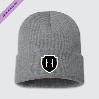 HCA Embroidered 12" Solid Cuffed Beanie