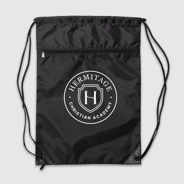 Zippered HCA Drawstring Bag