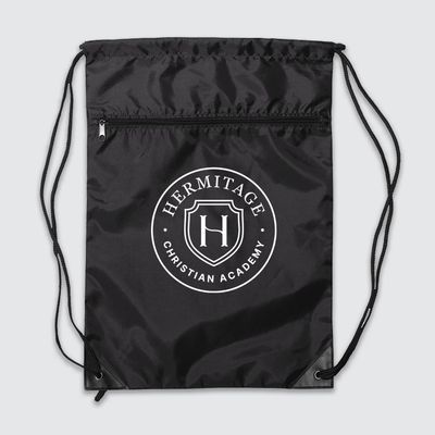 Zippered HCA Drawstring Bag