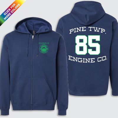 PTEC #85 Soft-cotton Fleece Full-zip Hoodie