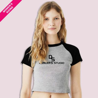DS-Dancer's Studio Women's Micro Rib Raglan Baby Tee