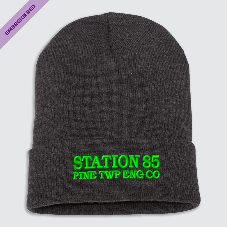 Station 85-PTEC EMB 8.5"  Roll-up Beanie