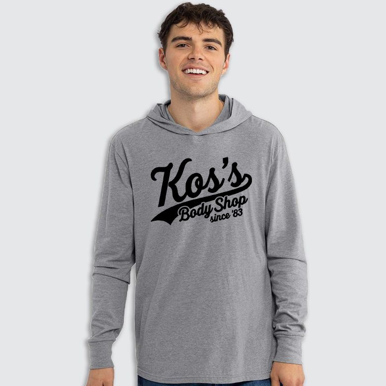 Kos's Script '83 Unisex CVC Hoodie Long-sleeve Tee