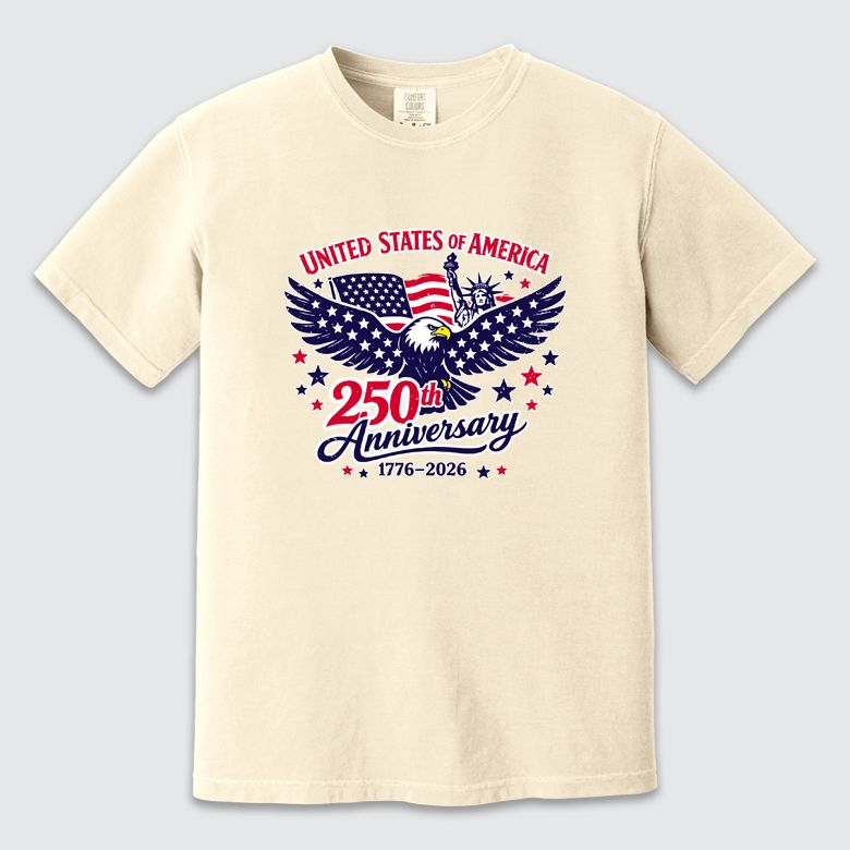 250th Eagle Comfort Colors Heavyweight Tee