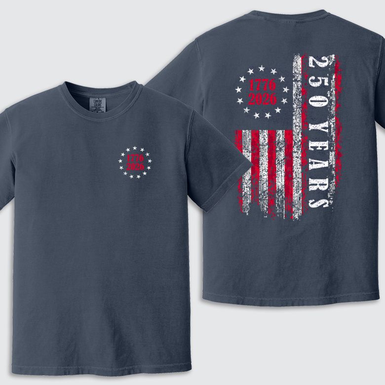 250 Years - Navy Comfort Colors Heavyweight Tee