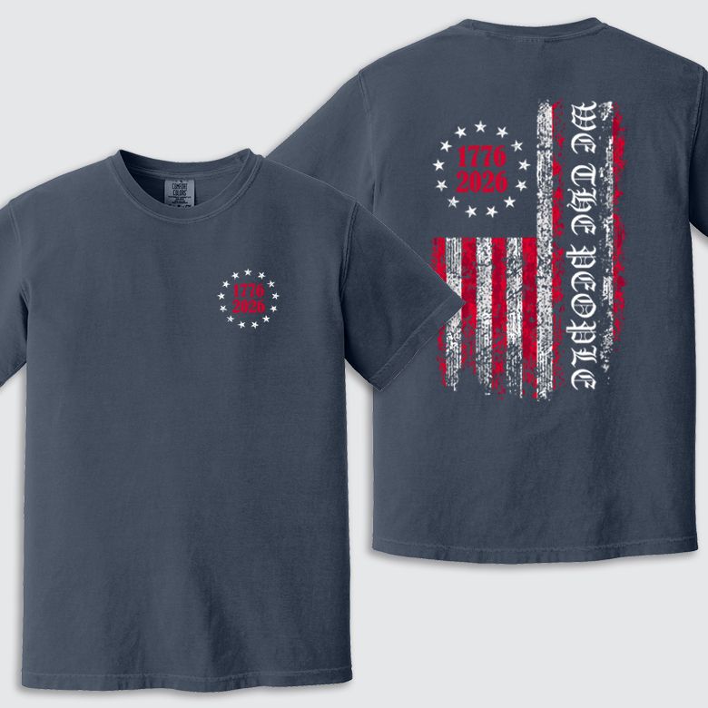 We The People - Navy Comfort Colors Heavyweight Tee