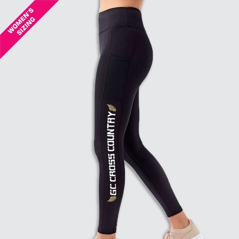 Winged GCCC Stencil TriDri Women's Mesh Pocket Danica Leggings