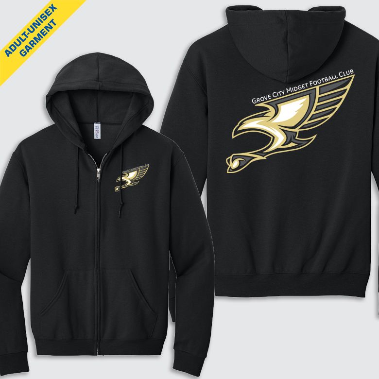 GC Midget Football Approach Angle Full-zip Hoodie, Size: S