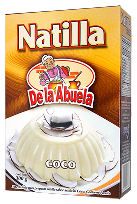 Natilla &quot;Custard&quot; De la Abuela 300 g, Flavor: coco