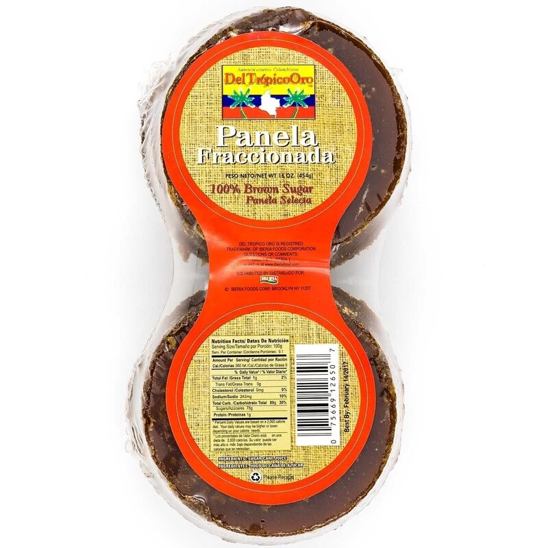 Fractioned Panela 16 oz Del Trópico de Oro