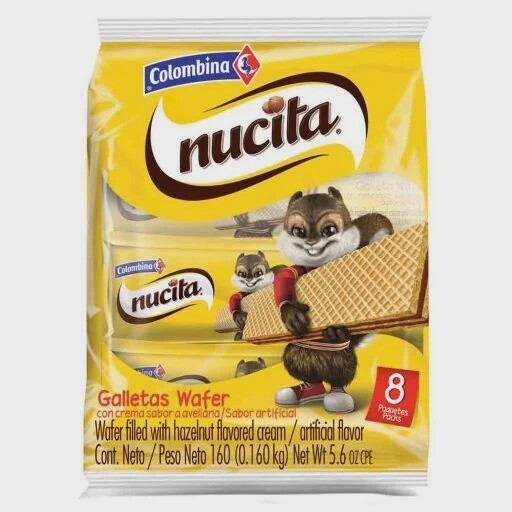 Galleta Wafer Avellana  160g Nucita