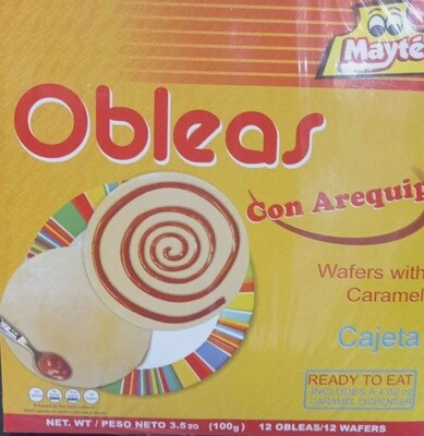 Obleas con Arequipe 100 g Mayte