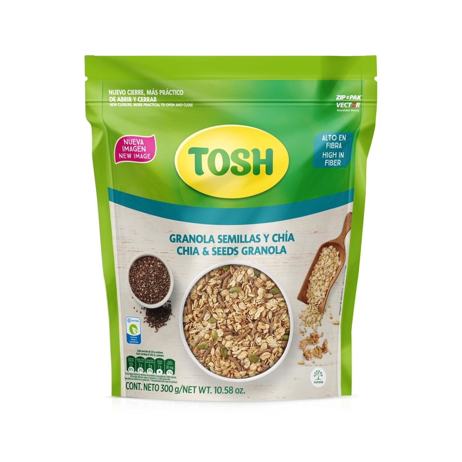 Granola 300 g Tosh, Flavor: Chia
